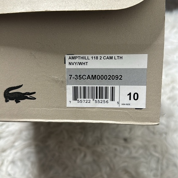 Used like new Lacoste white high top size 10 - Picture 4 of 4